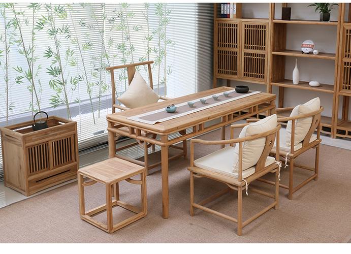 苏州老榆木家具厂家,榆木餐桌椅定做,老榆木茶桌